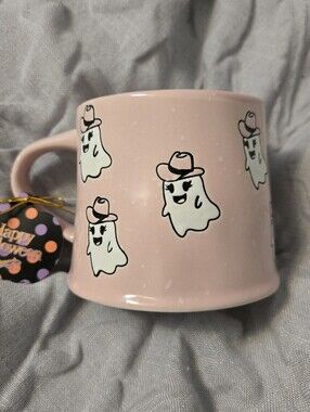 Halloween Pink Ghost Cowgirl Mug